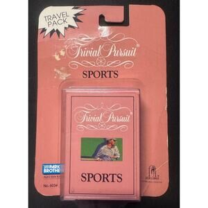 New Trivial Pursuit Sports No 6034 Travel On The Go Pack Booster Cards 1990 Deck